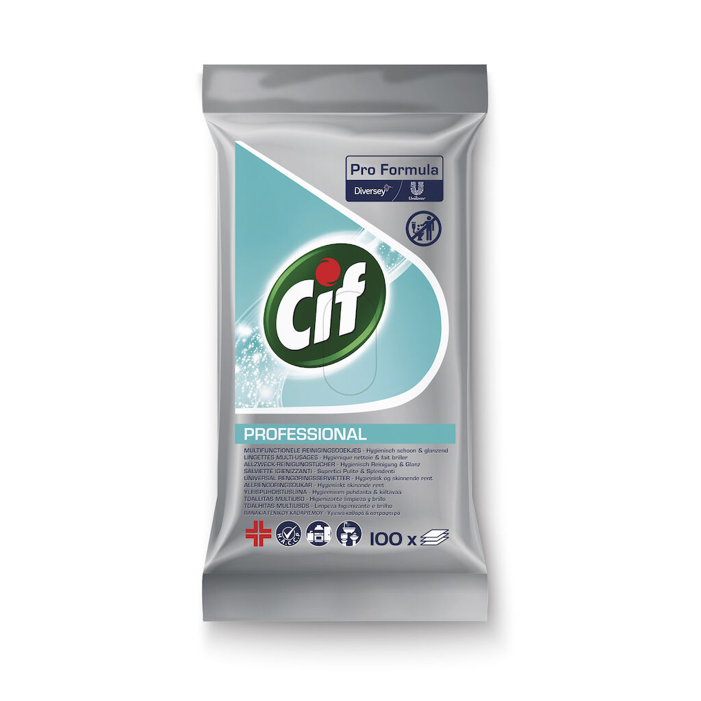 Cif Pro Formula Multipurpose Cleaning Wipes 4x100stk. - Til hurtig og effektiv rengøring