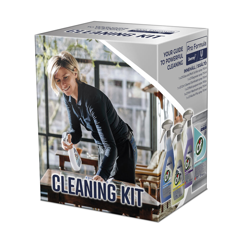Pro Formula Cleaning Kit  1x6stk. - Kasse med indhold, der dækker behovet til den daglige rengøring