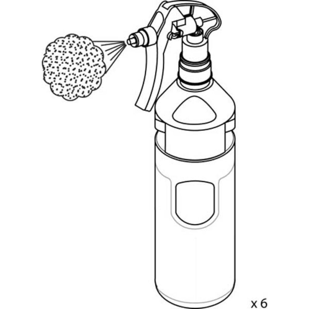 Suma Bac Empty Bottlekit - 750ml 6x1stk. - Tom Divermite®/Diverflow® refill-flaske, 750 ml til Suma Bac D10