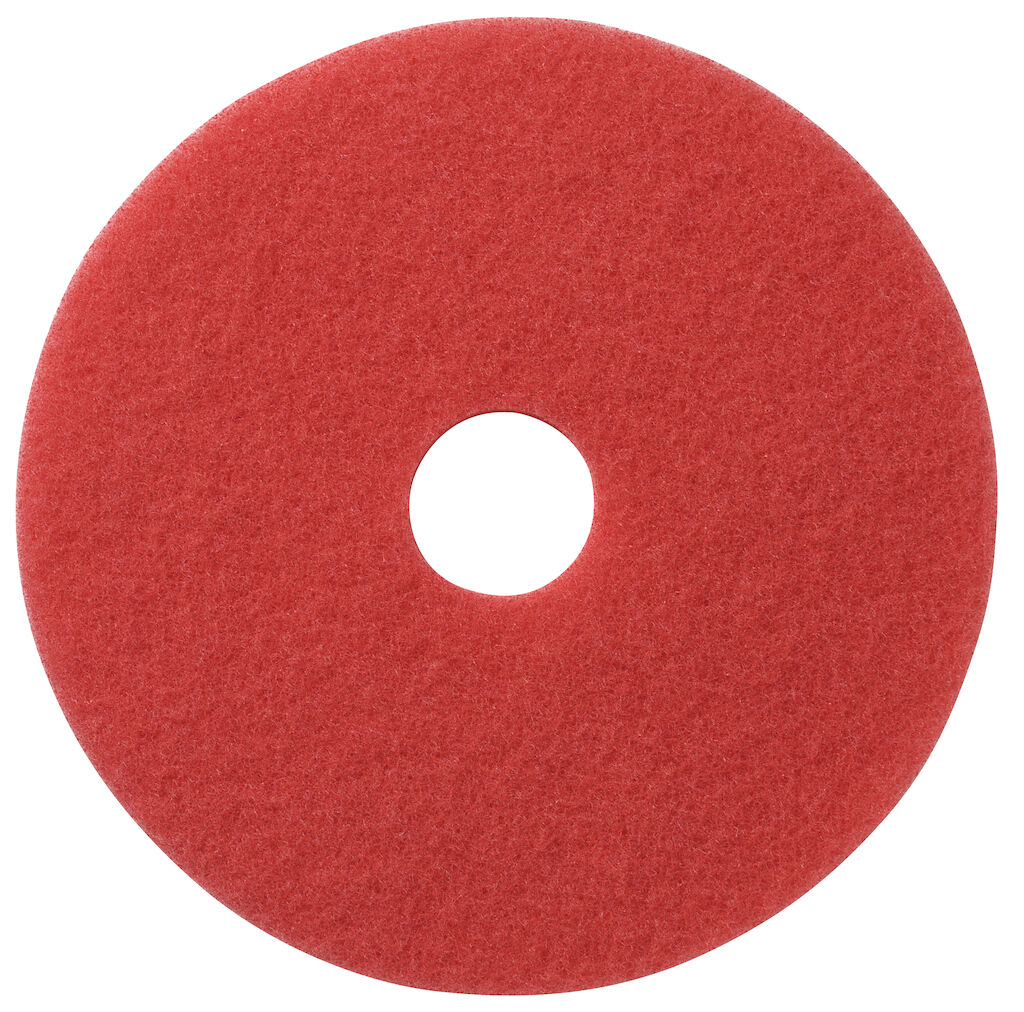 TASKI Americo Pad - Red 5stk. - 11" / 28 cm - Rød - Vaskerondel til daglig rengøring og sprayrengøring. Fjerner let snavs og slidmærker og giver samtidig høj glans