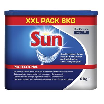 Sun Pro Formula Dishwash Powder 6kg - Enzymbaseret opvaskepulver, velegnet til alle manuelt doserede opvaskemaskiner