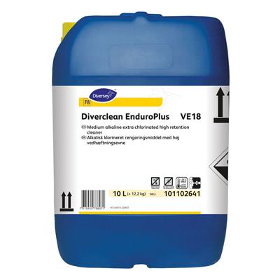 Diverclean EnduroPlus VE18 10L - Alkalisk klorineret rengøringsmiddel med høj vedhæftningsevne