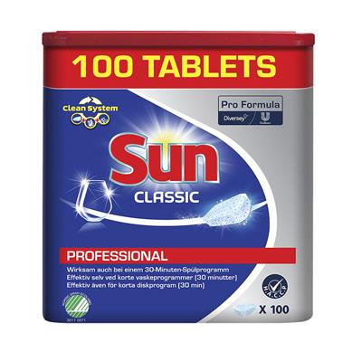 Sun Pro Formula Classic tablets SWAN 100x1stk. - Svanemærket, klassisk opvasketabs, velegnet til husholdningsopvaskemaskiner