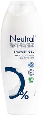 Neutral Shower 6x0.25L - En mild showergel til sensitiv hud. 0% farve. 0% parfume. 100% bionedbrydelig.